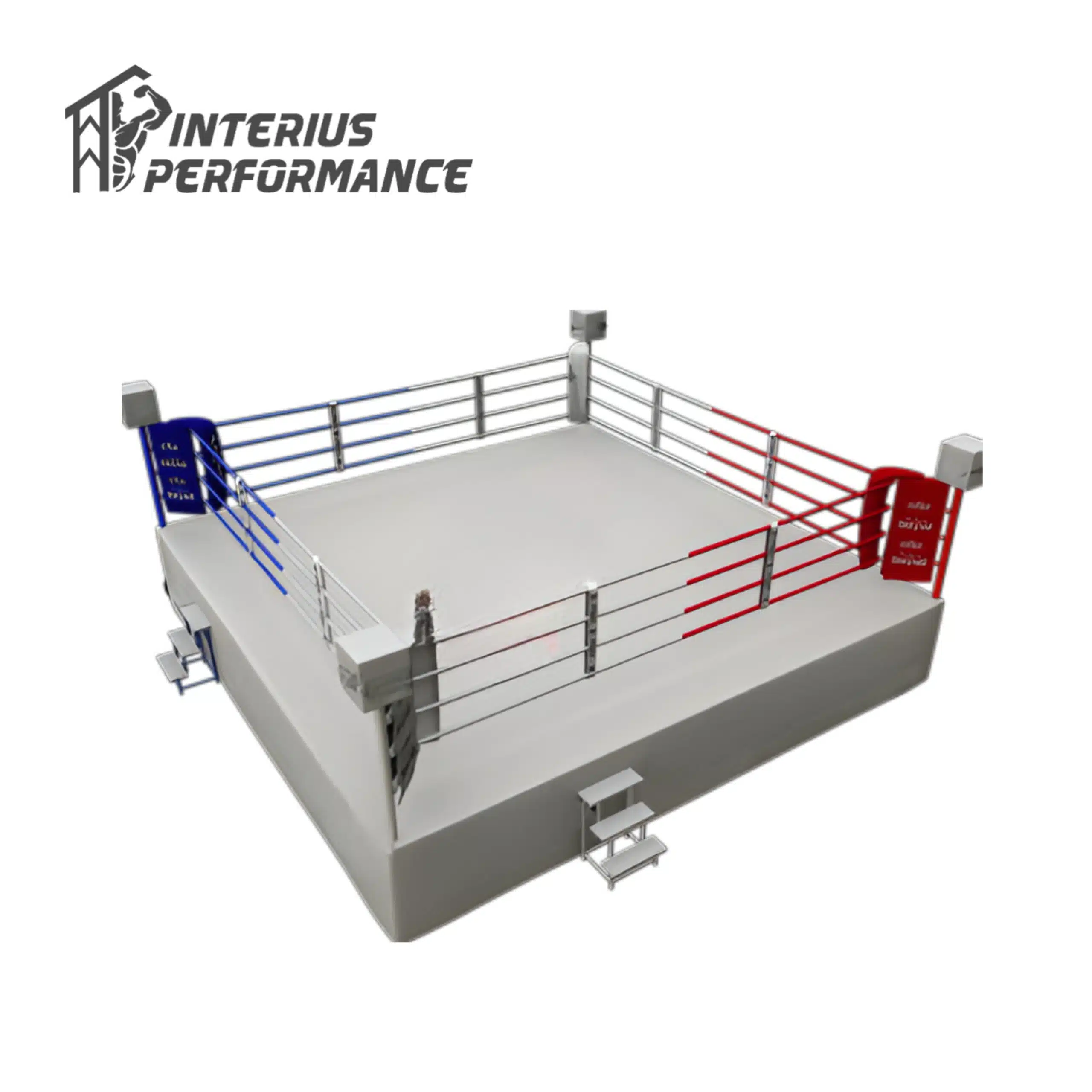 Full Boxing Ring | Size: 18ftx18ft | Base Height: 1ft | Canvas Type: Competition 760(gsm) | Flooring Type: Competition Level